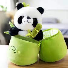 Panda Plush with Bamboo Soft Toy